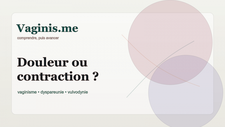 Illustration abstraite Vaginis.me sur les différences entre vaginisme, dyspareunie et vulvodynie.