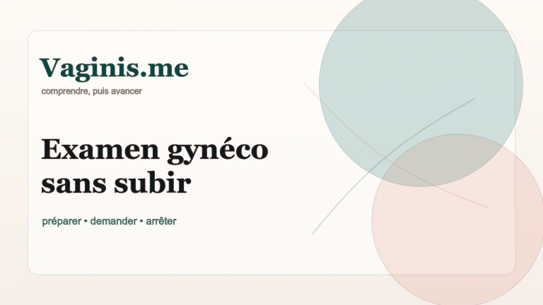 Illustration abstraite Vaginis.me sur la préparation d’un examen gynécologique quand la pénétration bloque.