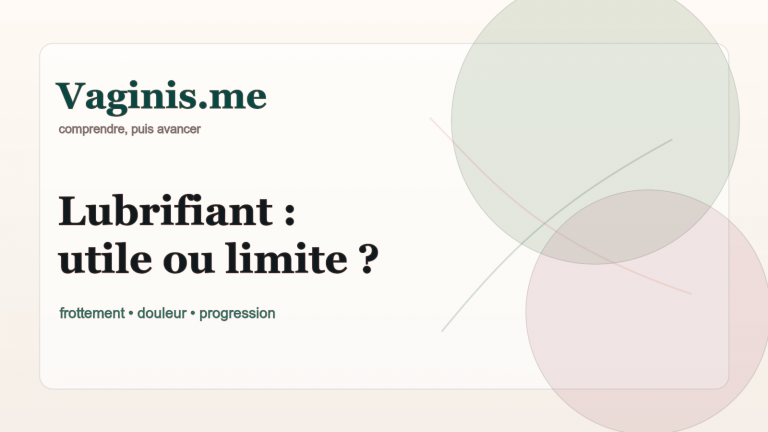 Illustration abstraite Vaginis.me sur le rôle du lubrifiant dans un parcours vaginisme ou douleur à la pénétration.
