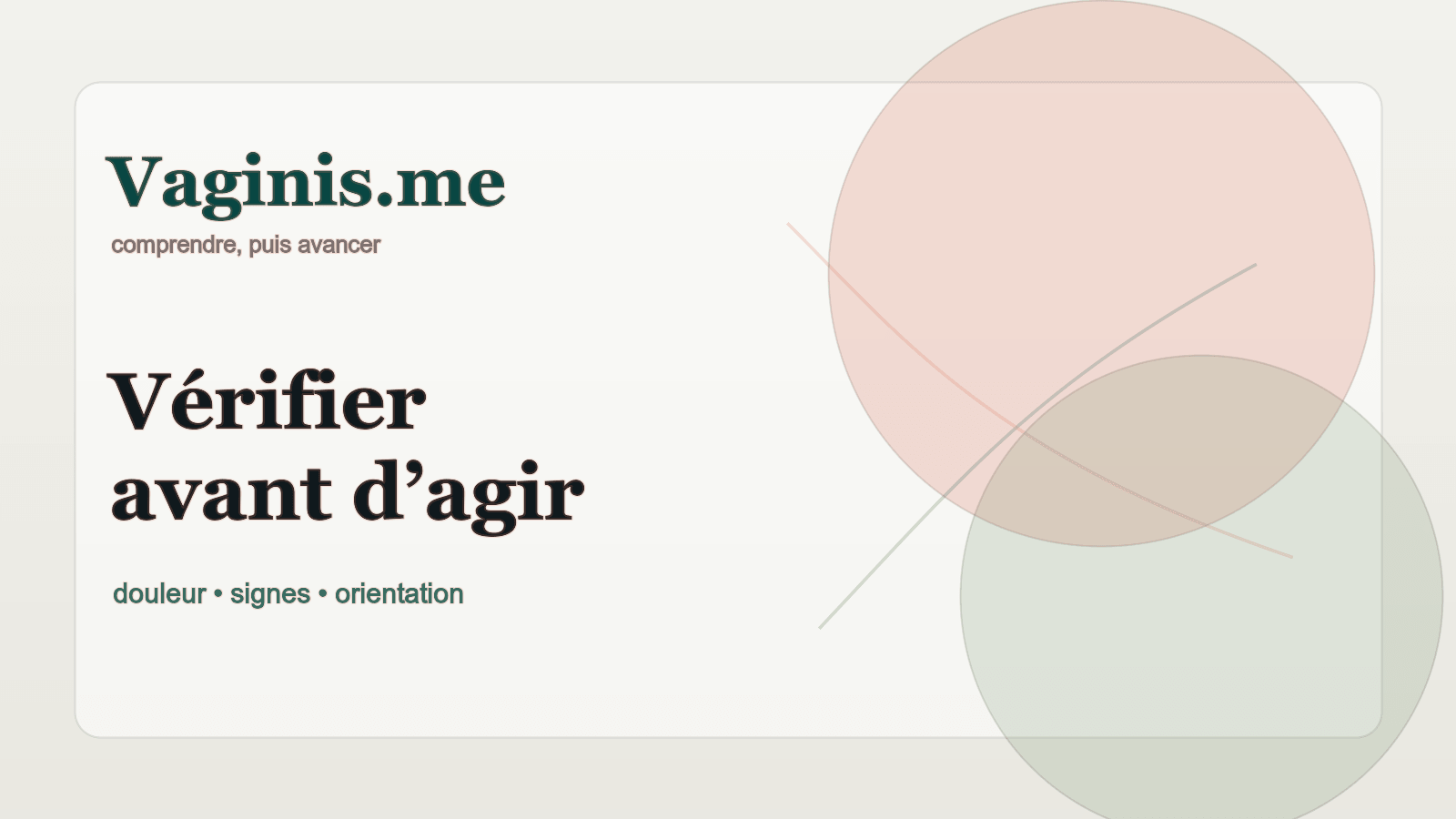 Illustration abstraite Vaginis.me sur les vérifications utiles quand la pénétration bloque.