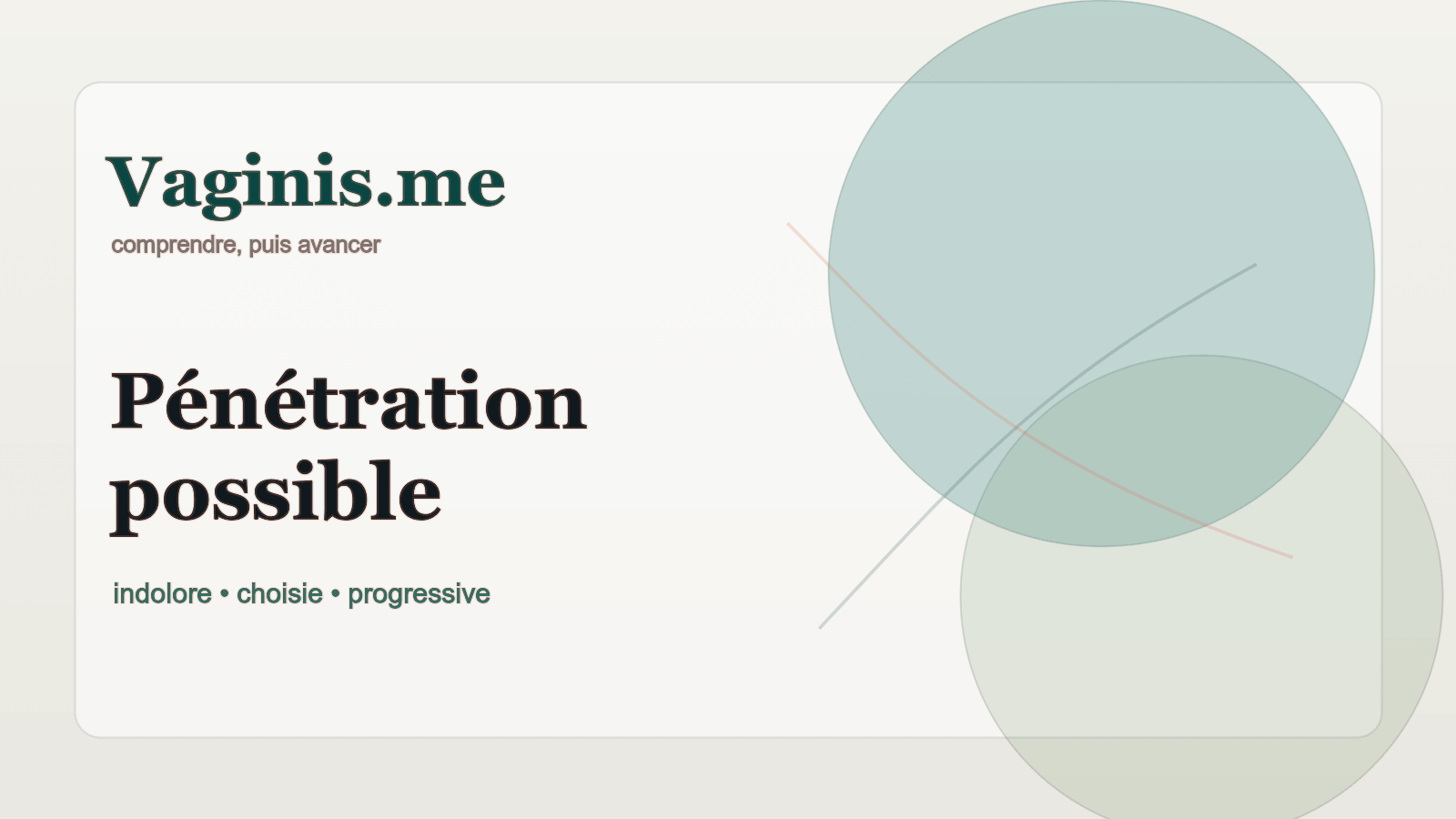 Illustration abstraite Vaginis.me sur une pénétration possible, indolore, choisie et progressive.