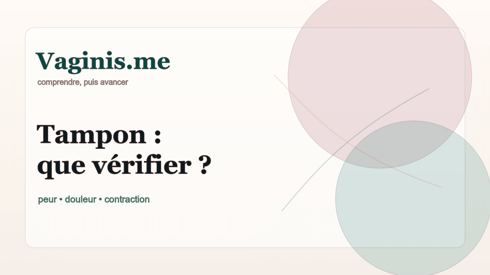 Illustration abstraite Vaginis.me sur la difficulté à insérer un tampon, entre peur, douleur et contraction.